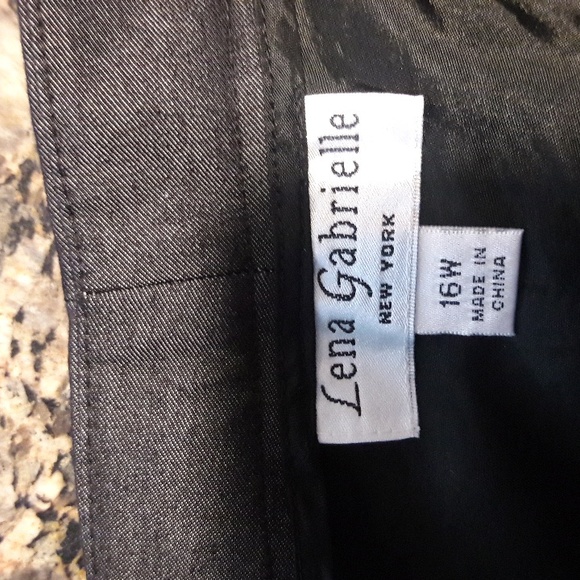 Lena Gabrielle Viscose polyester blend lined black pants size 16W - Picture 7 of 13